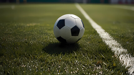  Close Up of a Football Ball on the Grass
