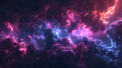 science fiction wallpaper. Beauty of deep space. Colorful graphics for background, like water waves, clouds, night sky, universe, galaxy, Planets