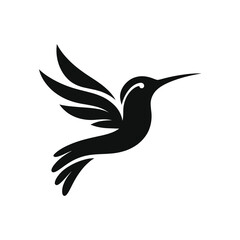 Abstract Hummingbird Vector: High-Quality Silhouette for Design and Decorative Use