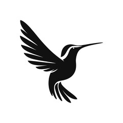 Abstract Hummingbird Vector: High-Quality Silhouette for Design and Decorative Use