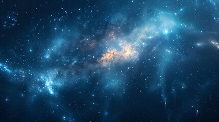 Naklejka premium Stars and galaxy outer space sky night universe background