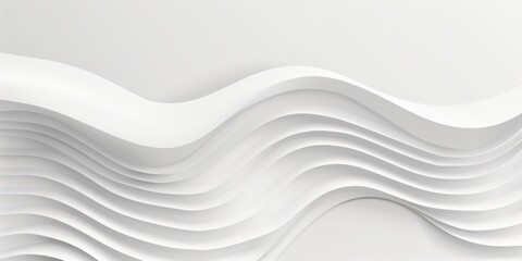 Obraz premium Abstract White Wavy Lines Background - Vector Illustration