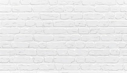 Fototapeta premium White Brick Wall Seamless Vector Background