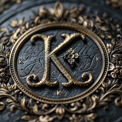 Luxury logo detailed with a double capital " K "