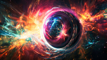 Abstract colorful energy sphere