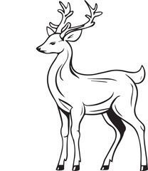 Obraz premium deer silhouette vector Adobe Illustrator Artwork