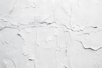 Fototapeta premium Cracked White Concrete Wall Texture Background