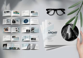 Minimal Landscape Portfolio Layout With White Accents