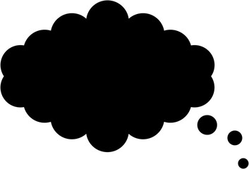 Day dreaming, trendy think bubble flat icon symbol