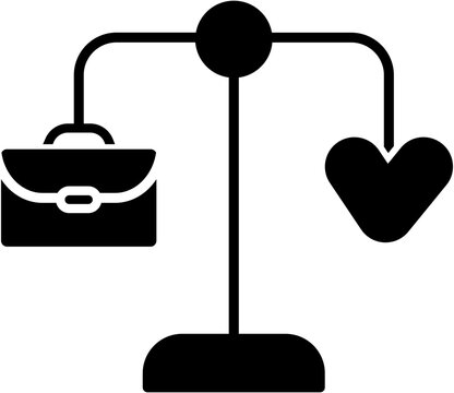 Work life balance flat icon symbol