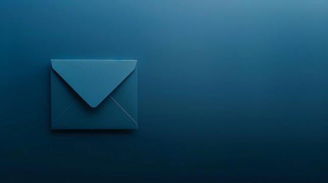 Envelope and email symbol on a blue background Concept email address Internet technologies and contacts for communication Communication over the network business and correspondence : Generative AI