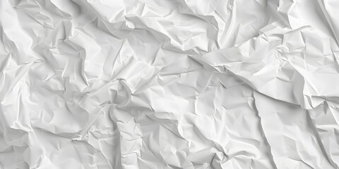 White Crumpled Paper Texture - High Resolution