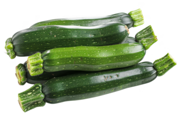 A bunch of green zucchini