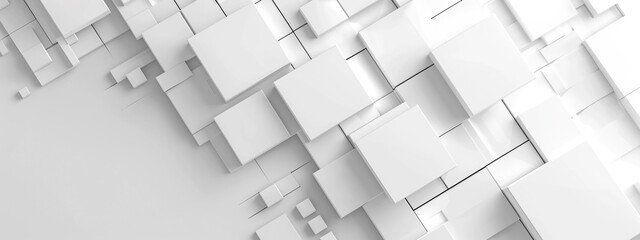 abstract white soft gold square banner background.