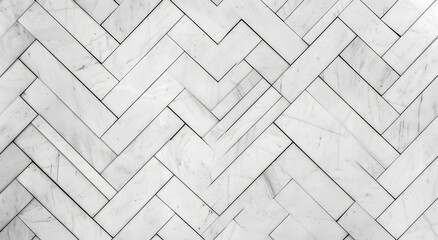 White Herringbone Tile Seamless Pattern Background