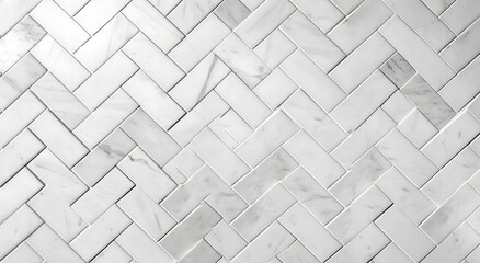 White Herringbone Tile Seamless Pattern Background