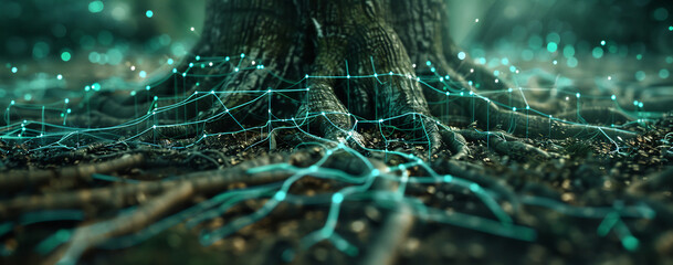 Roots of a Tree Forming a Network
