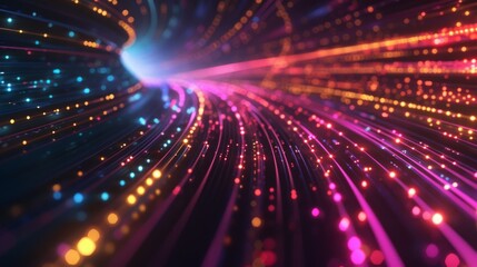 Fototapeta premium abstract colorful light line background