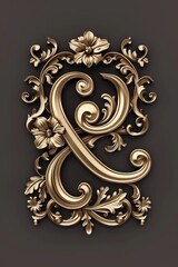 A beautiful combination of gold and flowers on a black background, perfect for designs or illustrations