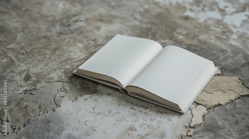 Poster blank catalog magazine book template with soft shadows ready for your design : generative ai