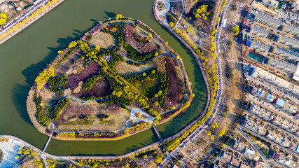 Landscape of Changchun, China in spring