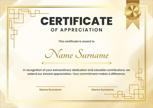 award certificate template design, with black and gold geometric design. day 13