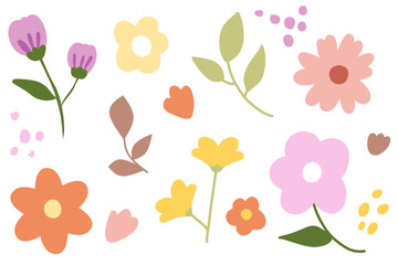 Obraz premium pastel color flower pattern 