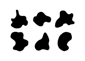 Blobs Set Icons. Silhouette Style. Vector icons.