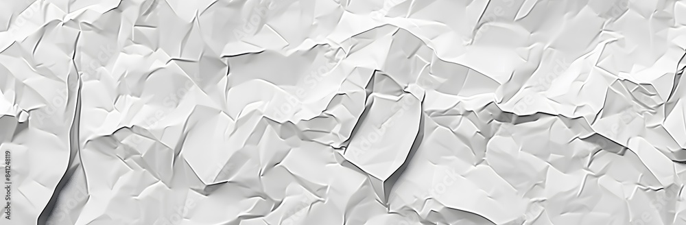 Poster White Crumpled Paper Texture Background