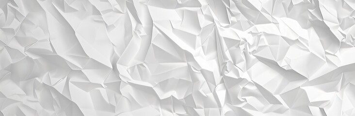 White Crumpled Paper Texture Background