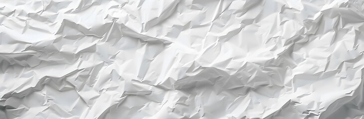 Fototapeta premium White Crumpled Paper Texture Background