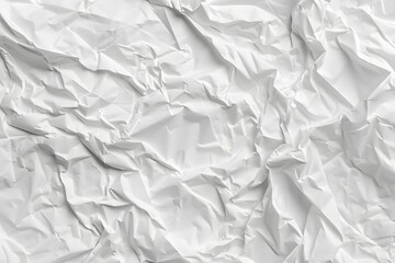 Obraz premium White Crumpled Paper Texture Background