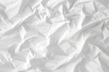 Fototapeta premium Crumpled White Paper Texture Background