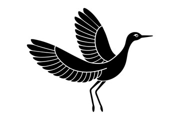 migratory bird silhouette vector illustration
