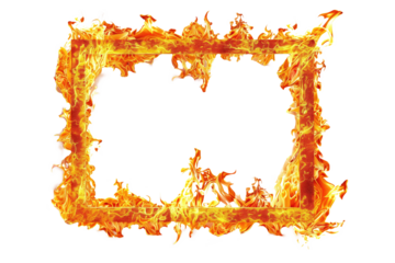 burning frame, transparent background