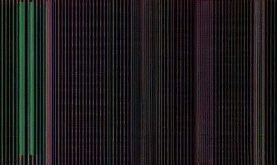 Digital texture with glitch effect and error data RGB signal, bending distortion on dark background.