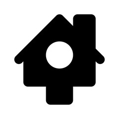 birdhouse home black solid icon