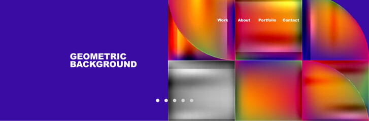 Trendy Simple Round Triangle and Circle with Gradients Abstract Background. Vector Illustration For Wallpaper, Banner, Background, Card, Book Illustration, landing page