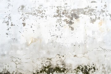 White Plaster Wall with Stains and Dirt
