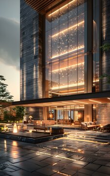 The exterior of the hotel