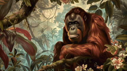 Obraz premium Wildlife Orang Utan