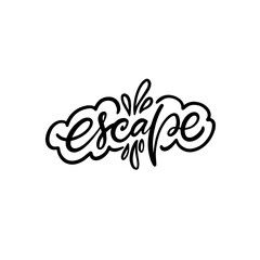 Unique Escape logo with modern handwritten typography. Perfect for branding and advertising
