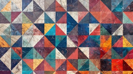 Abstract retro mosaic texture with geometric design for wallpaper pattern theme presentation poster or creative artwork