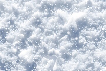 Obraz premium Seamless White Snow Texture - Top View