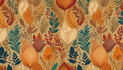 pattern with feathers