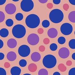 Seamless pattern of simple, unfilled circles scattered randomly across the design, maintaining a balance between negative space and pattern elements, Generative AI 
