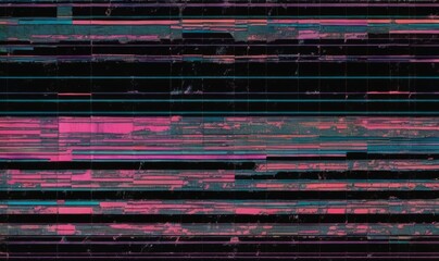 VHS effect blankets the composition mimicking white noise over a grunge film texture