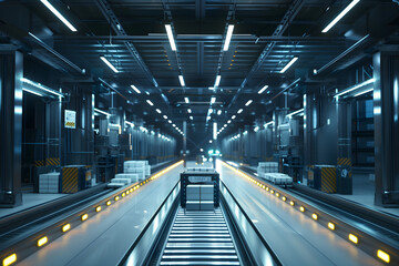 Naklejka premium Advanced conveyor belt system