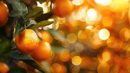 Natural orange bokeh