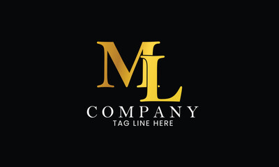 ML Logo, Branding logo, letter logo, clothing logo